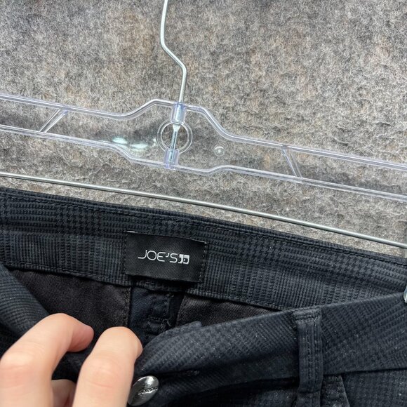 Joe’s Jeans Honey Pants Women 28 Black High Rise Curvy Skinny Ankle Houndstooth - Picture 6 of 10